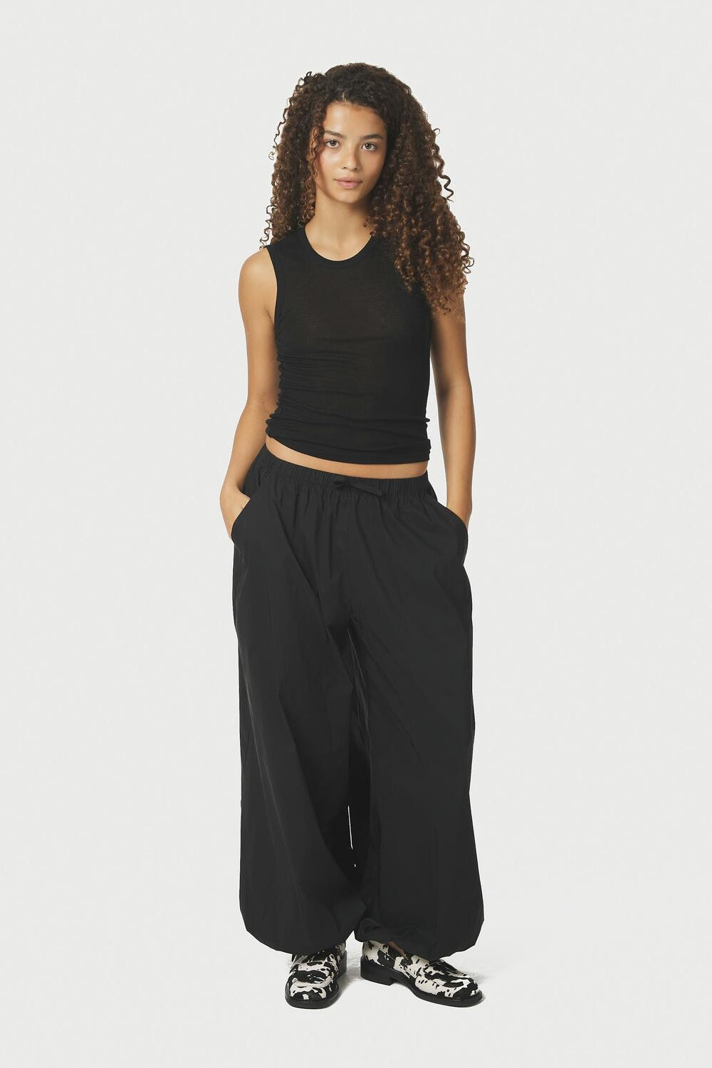 Roxane Balloon Poplin bukser - sort